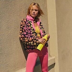 Free People movement hit the slopes diary Floral Teddy Jacket fur fuzzy outdoors